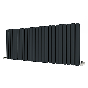 Metro Horizontal Radiator - Anthracite - Double Panel (600mm High) 1416mm Wide