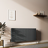 Metro Horizontal Radiator - Anthracite - Double Panel (600mm High) 1416mm Wide