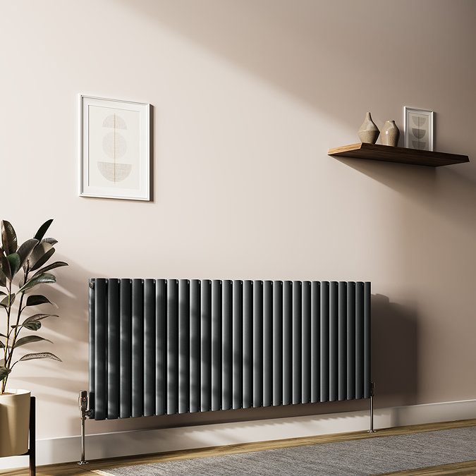 Metro Horizontal Radiator - Anthracite - Double Panel (600mm High) 1596mm Wide