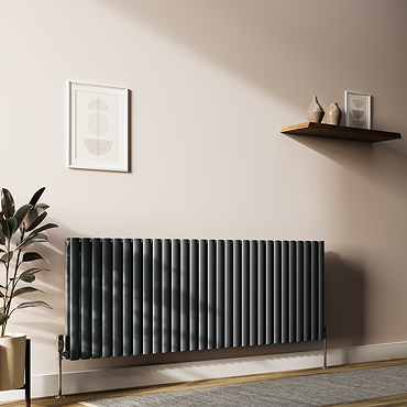 Metro Horizontal Radiator - Anthracite - Double Panel (600mm High) 1711mm Wide