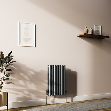 Metro Horizontal Radiator - Anthracite - Double Panel (600mm High) 413mm Wide