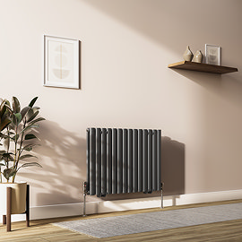 Metro Horizontal Radiator - Anthracite - Double Panel (600mm High) 826mm Wide