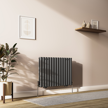 Metro Horizontal Radiator - Anthracite - Double Panel (600mm High)