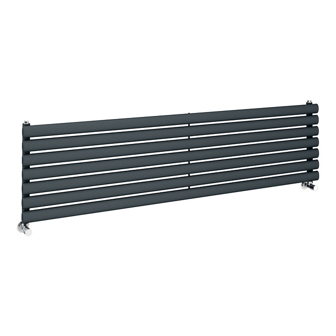 Metro Horizontal Radiator - Anthracite - Single Panel (1600mm Wide) 413mm High