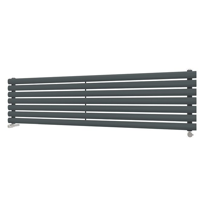 Metro Horizontal Radiator - Anthracite - Single Panel (1600mm Wide) 413mm High