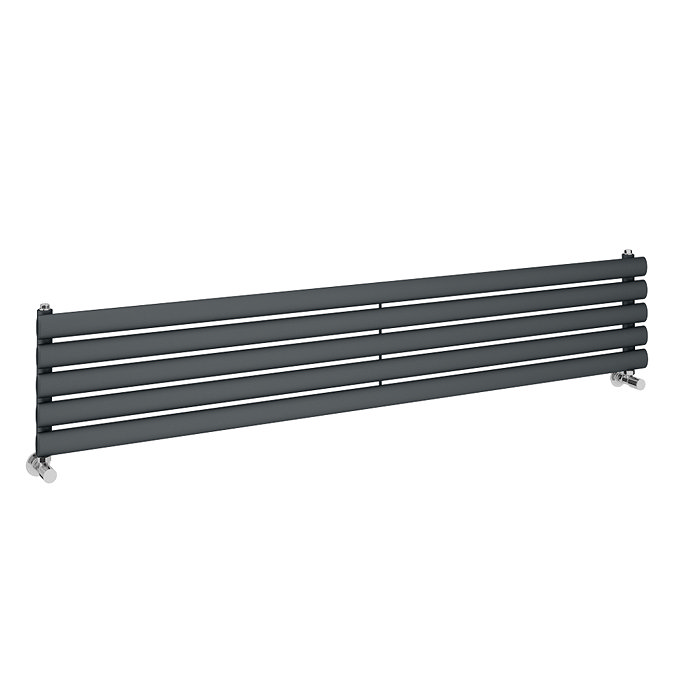 Metro Horizontal Radiator - Anthracite - Single Panel (1600mm Wide) 295mm High