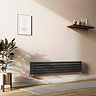 Metro Horizontal Radiator - Anthracite - Single Panel (1600mm Wide) 295mm High