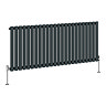 Metro Horizontal Radiator - Anthracite - Single Panel (600mm High) 1416mm Wide