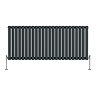 Metro Horizontal Radiator - Anthracite - Single Panel (600mm High) 1416mm Wide