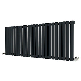 Metro Horizontal Radiator - Anthracite - Single Panel (600mm High) 1416mm Wide