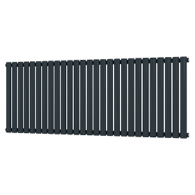 Metro Horizontal Radiator - Anthracite - Single Panel (600mm High) 1596mm Wide