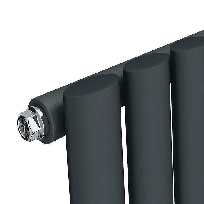 Metro Horizontal Radiator - Anthracite - Single Panel (600mm High) 413mm Wide
