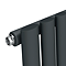 Metro Horizontal Radiator - Anthracite - Single Panel (600mm High) 413mm Wide