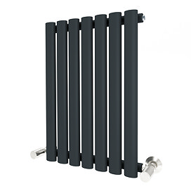 Metro Horizontal Radiator - Anthracite - Single Panel (600mm High) 413mm Wide