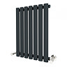 Metro Horizontal Radiator - Anthracite - Single Panel (600mm High) 413mm Wide