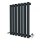 Metro Horizontal Radiator - Anthracite - Single Panel (600mm High) 413mm Wide