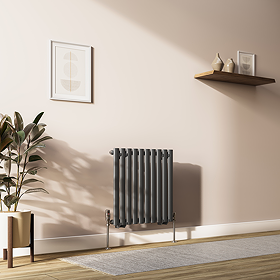 Metro Horizontal Radiator - Anthracite - Single Panel (600mm High) 590mm Wide