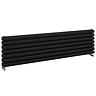 Metro Horizontal Radiator - Matt Black - Double Panel (1600mm Wide) 413mm High