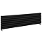 Metro Horizontal Radiator - Matt Black - Double Panel (1600mm Wide) 413mm High