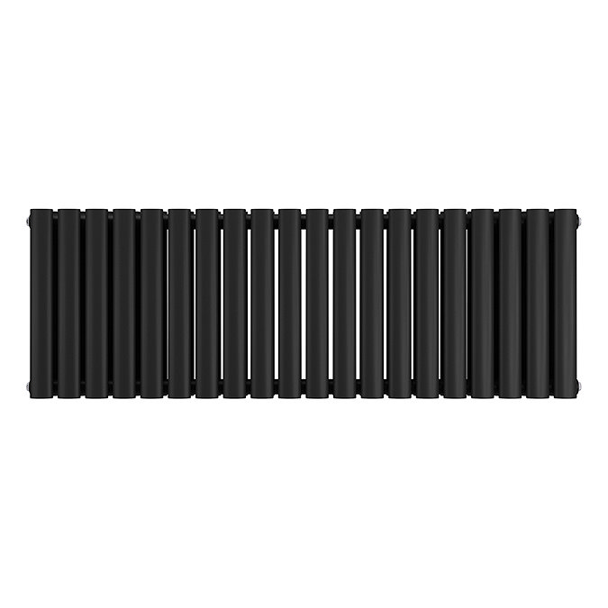 Metro Horizontal Radiator - Matt Black - Double Panel (400mm High) 1180mm Wide