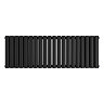Metro Horizontal Radiator - Matt Black - Double Panel (400mm High) 1180mm Wide