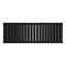 Metro Horizontal Radiator - Matt Black - Double Panel (400mm High) 1180mm Wide