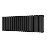 Metro Horizontal Radiator - Matt Black - Double Panel (400mm High) 1180mm Wide