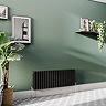 Metro Horizontal Radiator - Matt Black - Double Panel (400mm High) 1180mm Wide