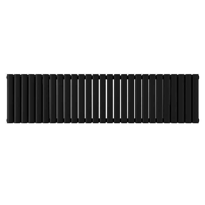 Metro Horizontal Radiator - Matt Black - Double Panel (400mm High) 1593mm Wide