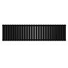 Metro Horizontal Radiator - Matt Black - Double Panel (400mm High) 1593mm Wide