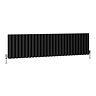 Metro Horizontal Radiator - Matt Black - Double Panel (400mm High) 1593mm Wide