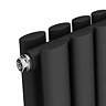 Metro Horizontal Radiator - Matt Black - Double Panel (400mm High) 1593mm Wide
