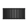 Metro Horizontal Radiator - Matt Black - Double Panel (400x826mm)