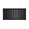 Metro Horizontal Radiator - Matt Black - Double Panel (400x826mm)