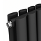 Metro Horizontal Radiator - Matt Black - Double Panel (400mm High) 826mm Wide