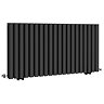 Metro Horizontal Radiator - Matt Black - Double Panel (600mm High) 1180mm Wide