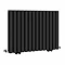 Metro Horizontal Radiator - Matt Black - Double Panel (600mm High) 826mm Wide
