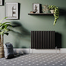 Metro Horizontal Radiator - Matt Black - Double Panel (600mm High) 826mm Wide