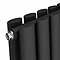 Metro Horizontal Radiator - Matt Black - Double Panel (600mm High) 1003mm Wide