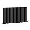 Metro Horizontal Radiator - Matt Black - Double Panel (600mm High) 1003mm Wide