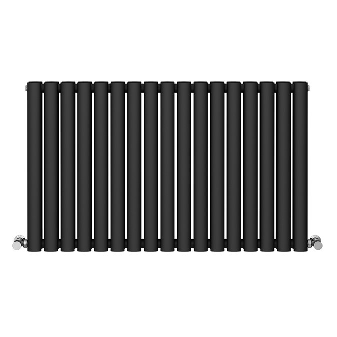 Metro Horizontal Radiator - Matt Black - Double Panel (600mm High) 1003mm Wide