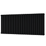 Metro Horizontal Radiator - Matt Black - Double Panel (600mm High) 1416mm Wide