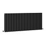 Metro Horizontal Radiator - Matt Black - Double Panel (600mm High) 1416mm Wide