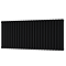 Metro Horizontal Radiator - Matt Black - Double Panel (600mm High) 1416mm Wide