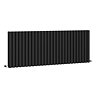 Metro Horizontal Radiator - Matt Black - Double Panel (600mm High) 1596mm Wide