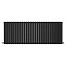 Metro Horizontal Radiator - Matt Black - Double Panel (600mm High) 1596mm Wide