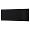 Metro Horizontal Radiator - Matt Black - Double Panel (600mm High) 1596mm Wide