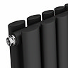 Metro Horizontal Radiator - Matt Black - Double Panel (600mm x 1711mm)