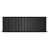Metro Horizontal Radiator - Matt Black - Double Panel (600mm High) 1711mm Wide