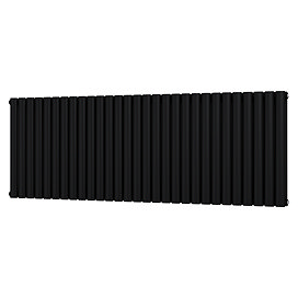Metro Horizontal Radiator - Matt Black - Double Panel (600mm x 1711mm)